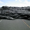Chain of Craters Road once circuited the southern slopes of Kilauea, but it was covered by basalt lava in the 1980s