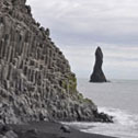 Columnar jointing in basalt lava on the south coast at Reynisfjara, near Vik