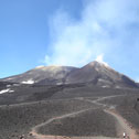 The steaming SE crater near the summit of Etna